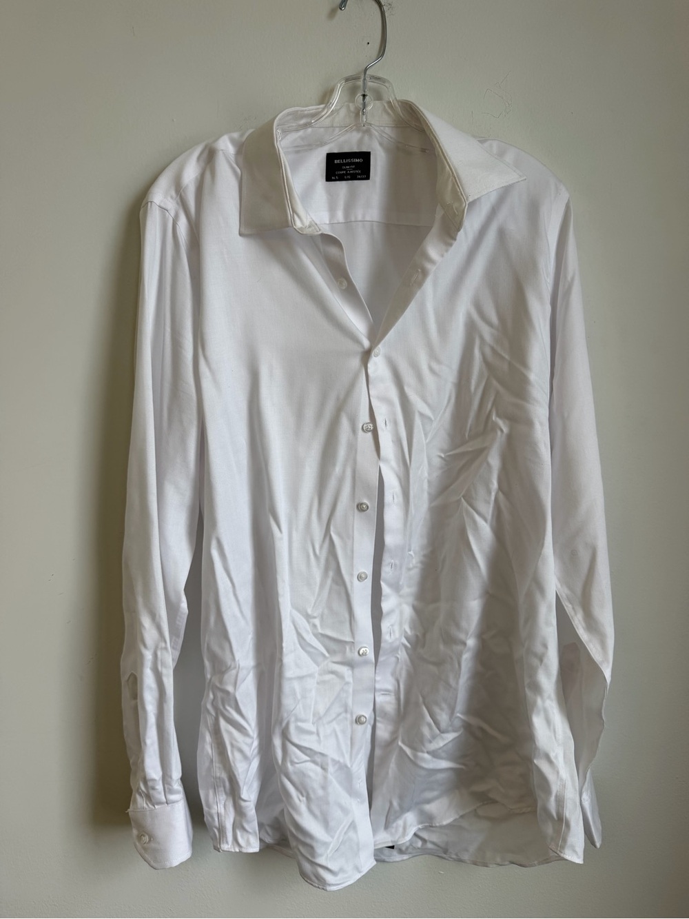 Bellissimo Men's White Dress Shirt